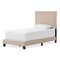 Baxton Studio Paris Modern Beige Linen Upholstered Twin Size Tufting Bed 125-6851 - alternate 1